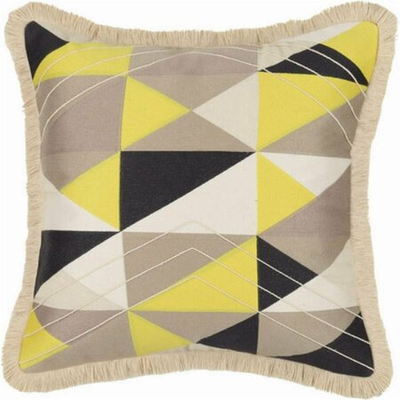 PUESTA EN ESCENA 20 x 20 in. Colfax Embroidered Down Filled Pillow, Yellow PU3128338